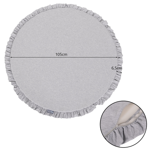 KiddyMoon Foam Play Mat for Children Montessori Soft Children's Floor Playground Toddlers and Babies Crawling Mat Soft Toy Carpet Kids Nursery and Playroom, Made in EU, light grey, XL