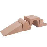 KiddyMoonFoam playground set VELVET - wedge L/hill/tunnel/steps PPZV-244, dessert pink, Multi-Size
