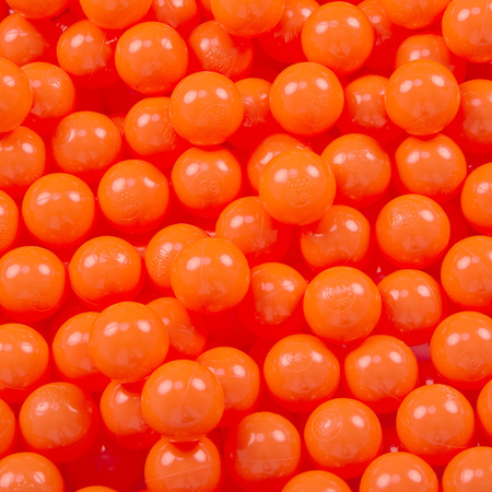 KiddyMoon Soft Plastic Play Balls ∅ 6cm / 2.36 Multi Colour Made in EU, orange, 50 Balls/6cm-2.36in