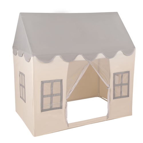 KiddyMoon Playhouse For Kids Foldable Durable Child's Play Tent Fabric Indoor And Outdoor Use Compact Design Easy Assembly And Storage Creative Space For Imagination And Fun, white-grey: dark turquoise/pastel beige/green/gray/salmon, 200 Balls