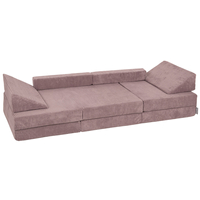 KiddyMoon Foam Sofa for Children Multifunctional Mattress Armchair Kids Foldable  Bed Folding Toddler Couch Chair for Playroom Bedroom Living Room, purple, Sofa