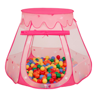 Play Tent For Kids Castle Baby Playhouse For Children With Colorful Balls Pop Up Perfect For Indoor And Outdoor Easy Set Up Includes Carry Bag, pink:yellow-green-blue-red-orange, 105x90cm/600 balls