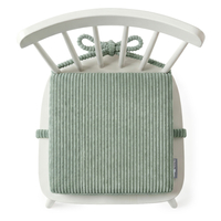 KiddyMoon Kids Booster Seat Cushion For Chair, 10 Cm Foam Padded Seat With Removable Washable Cover And Ties, green, 33x33x10