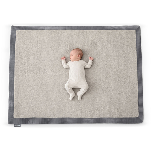 KiddyMoon Baby Play Mat for Kids, Soft and Non-Slip, Light Grey