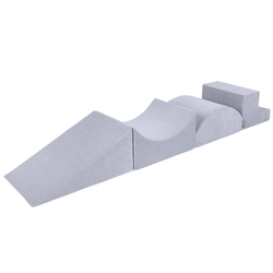 KiddyMoon Foam Playground For Kids Soft Textured Creative Safe Indoor Blocks, dark grey, Multi-Size