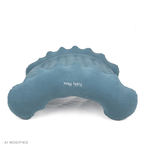 KiddyMoon Inflatable Sensory Rocker Chair For Kids With Pump And Handles, light blue, L
