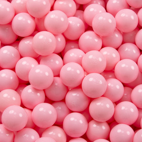 KiddyMoon Soft Plastic Play Balls ∅ 7cm/2.75in Mono-colour certified Made in EU, light pink, 100 Balls/7cm-2.75in