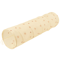 Pop-Up Play Crawl Tunnel with balls for Toddlers Kids, Light Beige: Pastel Beige/Pastel Blue/Salmon Pink, 400 Balls