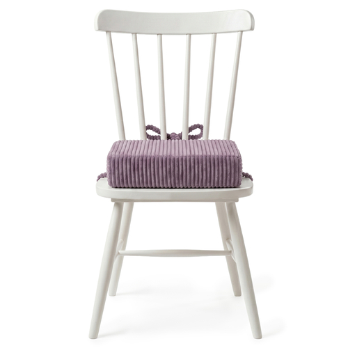 KiddyMoon Kids Booster Seat Cushion For Chair, 10 Cm Foam Padded Seat With Removable Washable Cover And Ties, purple, 33x33x10