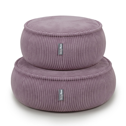 KiddyMoon Kids’ Foam Pouffe with Removable Cover, purple, L
