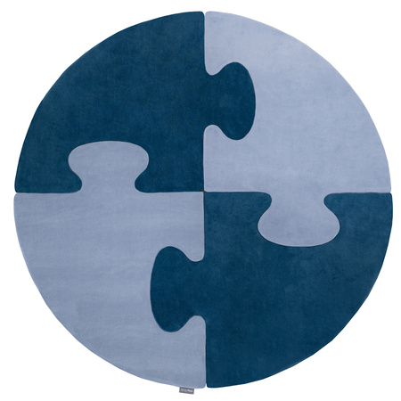 KiddyMoon soft foam puzzle set for children 4pcs, Lagoon Turquoise/Ice Blue