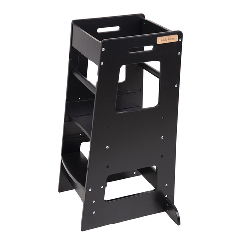 KiddyMoon Kitchen Helper for Toddlers and Kids, adjustable Height Level, ST-003, black