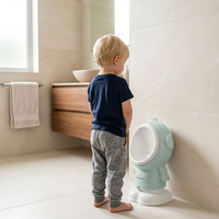 KiddyMoon Potty Training For Children Urinal for Boys Astronaut Design, Blue, UNI