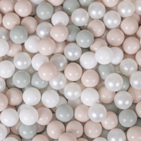 KiddyMoon Play Tent for Kids Pavilion Playhouse Cotton Fabric Indoor Outdoor Use Foldable Design Easy Assembly And Storage Perfect For Play Relaxing And Imaginative Adventures, natural: white/pearl/pastel beige/green-gray, 700 Balls