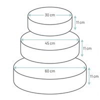 KiddyMoon 3-Piece Foam Elements for Kids Children's Room Accessory, fioletowy-jasnoszary-ciemnoszary