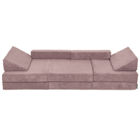 KiddyMoon Foam Sofa for Children Multifunctional Mattress Armchair Kids Foldable  Bed Folding Toddler Couch Chair for Playroom Bedroom Living Room, purple, Sofa