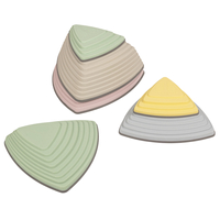 KiddyMoon Balance Stones for Children Stepping Stones Kids Balance River Stones Non-Slip Balance Beams Balance Blocks Anti-Slip Toys Obstacle Course Toddler Balance Motor Skills, Multicolor, 6 Pieces