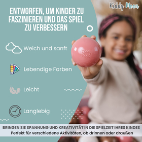 KiddyMoon Soft Plastic Play Balls ∅ 7cm/2.75in Multi-colour Made in EU, pastel beige/pastel blue/pastel yellow/mint, 300 Balls/7cm-2.75in