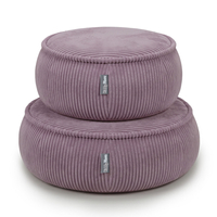 KiddyMoon pouf for kids with corduroy, removable cover KM-PF-DONUT, purple, M