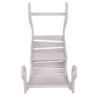 KiddyMoon Wooden Rocker for Kids Multifunctional Montessori Arch Wooden Toy Climbing Play Arch for Children, Seesaw Made of Wood for Babies WR-001, Grey, 90.6x39x69 cm