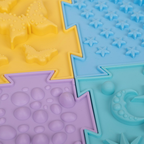 KiddyMoon Sensory Puzzle Mat for Kids Orthopedic Game Tiles, Multi, 6 Pieces