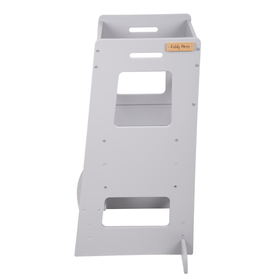 KiddyMoon Kitchen Helper for Toddlers and Kids, adjustable Height Level, ST-003, grey