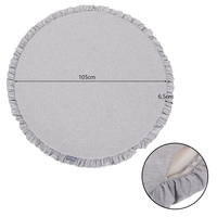 KiddyMoon Foam Play Mat for Children Montessori Soft Children's Floor Playground Toddlers and Babies Crawling Mat Soft Toy Carpet Kids Nursery and Playroom, Made in EU, light grey, XL