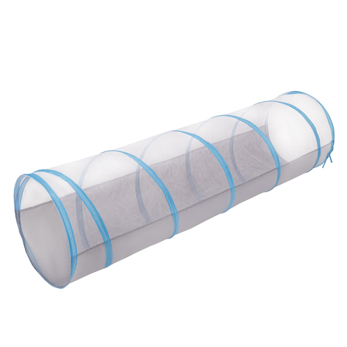 Play Tunnel For Kids Toddlers Pop Up Crawl Tunnel Foldable Crawling Play Tent for Children Perfect For Indoor And Outdoor Easy To Assemble, grey-blue:babyblue/blue/pearl, 100 Balls