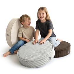KiddyMoon 3-Piece Foam Elements for Kids Children's Room Accessory, light grey-beige-brown, Lx3