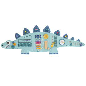 KiddyMoon Montessori Activity Board For Kids Wood Dinosaur Motor Skills AB-001, , UNI