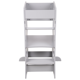 KiddyMoon Kitchen Helper for Toddlers and Kids, adjustable Height Level, ST-003, grey