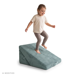 KiddyMoon Modular Children's Polyester Wedge Cushion, green, M