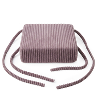 KiddyMoon Kids Booster Seat Cushion For Chair, 10 Cm Foam Padded Seat With Removable Washable Cover And Ties, purple, 33x33x10