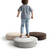 KiddyMoon 3-Piece Foam Elements for Kids Children's Room Accessory, light grey-beige-brown, Lx3