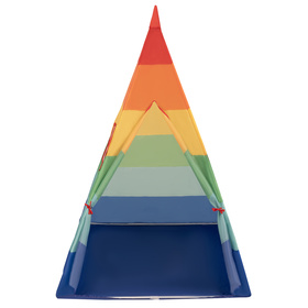 Teepee Tent for Kids Play House With Balls Indoor Outdoor Tipi, multicolor:mint/yellow/green/blue/red/orange, 200 Balls