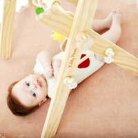 KiddyMoon Wooden Baby Gym for Newborns BT-001, Natural, UNI