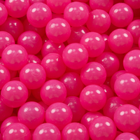 KiddyMoon Soft Plastic Play Balls ∅ 7cm/2.75in Multi-colour Made in EU, Dark Pink, 100 Balls/7cm-2.75in
