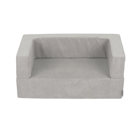 KiddyMoon Modular Foam Sofa for Children's with Balls Lightweight Sofa For Kids Room Comfortable Space-Saving with Storage Room Fabric Safe and Fun for Kids, light grey, Sofa