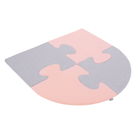 KiddyMoon soft foam puzzle set for children 4pcs, Pink/Light Grey