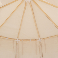 KiddyMoon Play Tent for Kids Pavilion Playhouse Cotton Fabric Indoor Outdoor Use Foldable Design Easy Assembly And Storage Perfect For Play Relaxing And Imaginative Adventures, natural: pastel beige/white/pearl, 100 Balls