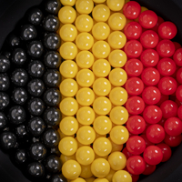 KiddyMoon Soft Plastic Play Balls ∅ 7cm/2.75in Multi-colour Made in EU, black/yellow/red