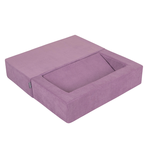 KiddyMoon Children's Foam Sofa with Wedge and Play Balls Set for Play Soft Perfect for Kids Room Lightweight Learning Relaxation Removable Covers Easy Cleaning, purple, Sofa/Wedge