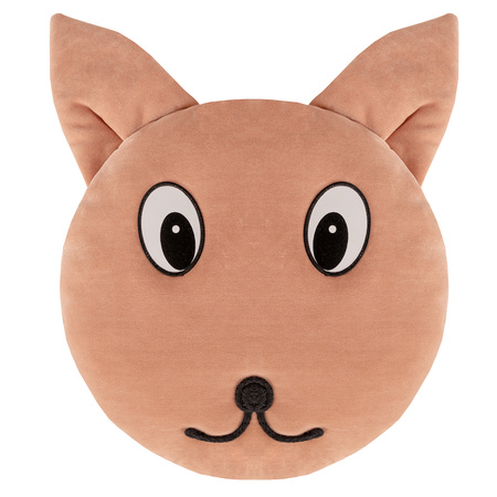 KM-DC-59 KiddyMoon Animal pillow for children, Reddish, UNI