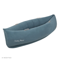 KiddyMoon Inflatable Sensory Peapod Chair For Kids With Handles And Pump, Blue, L