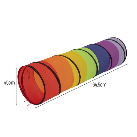 Play Tunnel For Kids Toddlers Pop Up Crawl Tunnel Foldable Crawling Play Tent for Children Perfect For Indoor And Outdoor Easy To Assemble, multicolor:transparent/yellow/powderpink/orange/red, 900 Balls