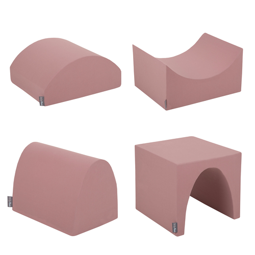 KiddyMoon Foam playground - Hill/Tunnel/Ramp L/halfshaf L PPZ-234, heather, Multi-Size