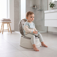 KiddyMoon Potty Training Chair for Toddlers with Step Stool and Lockable Lid, Beige, UNI