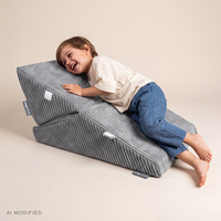 KiddyMoon Modular Children's Polyester Wedge Cushion, dark grey, M