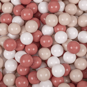 Ballpit Playpen For Kids, Babies And Toddlers Children Foldable Portable Indoor Outdoor, Light Beige: Pastel Beige-Salmon-White, 400 Balls