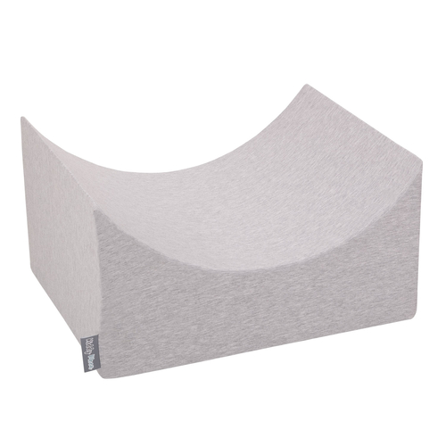 KiddyMoon Foam playground - Hill/Tunnel/Ramp L/halfshaf L PPZ-234, light grey, Multi-Size